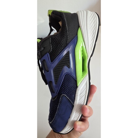 Skechers SN 404031L Blue Black Green Running Shoes Size 4 Pre-Owned - Picture 4 of 16